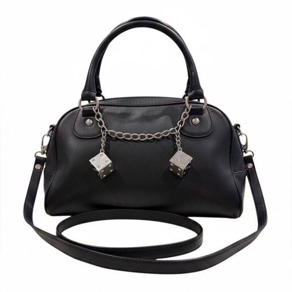 Handbags - Gambler Dice Leather Satchel Handbag